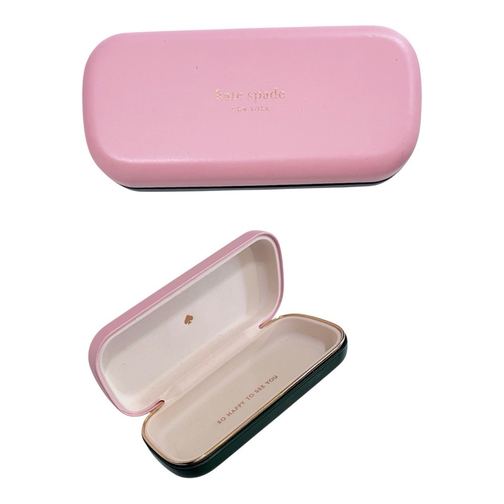 Kate Spade Glasses‎ Case Pink Hard Shell Sunglasses So Happy To See You Gold